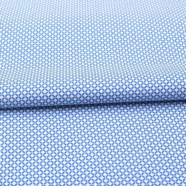 Sky Blue on White Royal Print Shirt 121398 (2)