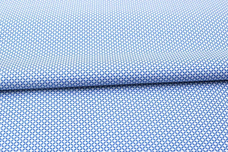 Sky Blue on White Royal Print Shirt 121398 (2)