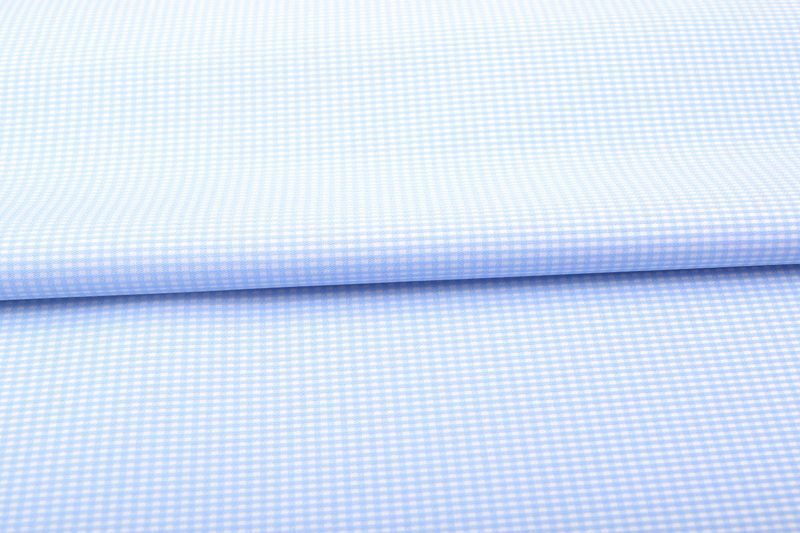 Blue Dobby Wrinkle Free Checks Shirt 806119-(1)