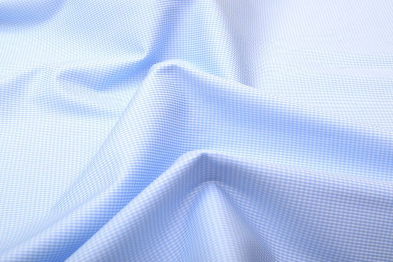 Blue Dobby Wrinkle Free Checks Shirt 806119-(3)