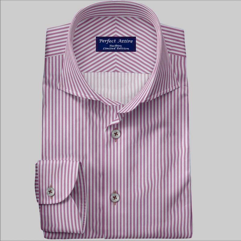 Striped Cotton Bespoke Dress Shirt customized and Made to Measure