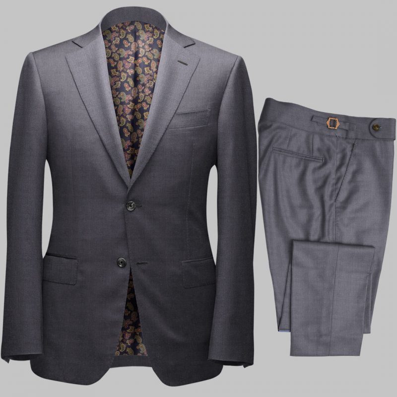 Bespoke Light Grey Tailored 2Piece Suit custom made by Perfect Attire Singpaore
